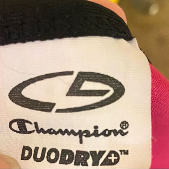 Champion Duo Dry Sports Bra Size Medium Abstract Print Black Pink - Picture 5 of 5
